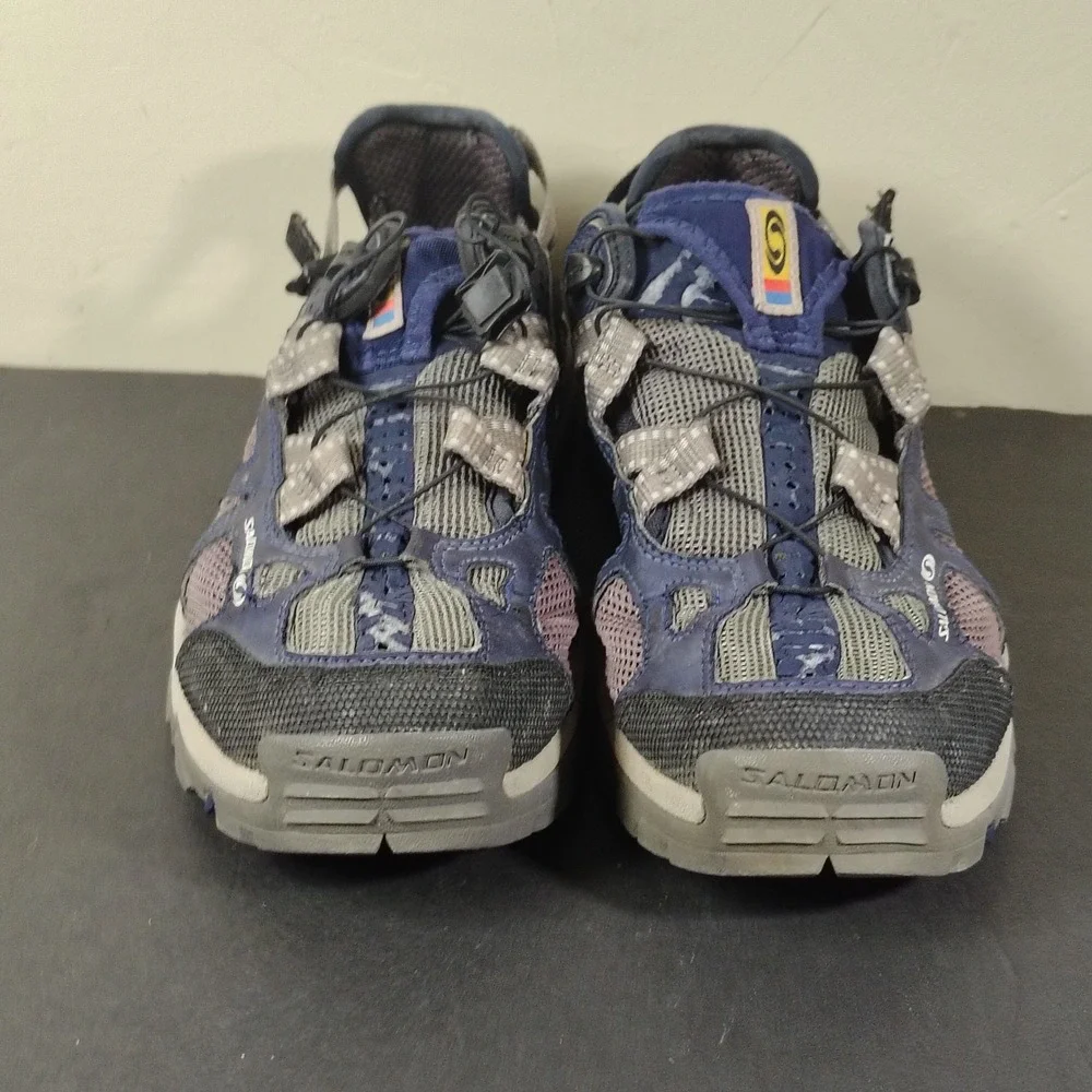 Salomon Sandals Men 11 Blue Mesh Techamphibian Trail Hiking Shoes 872893